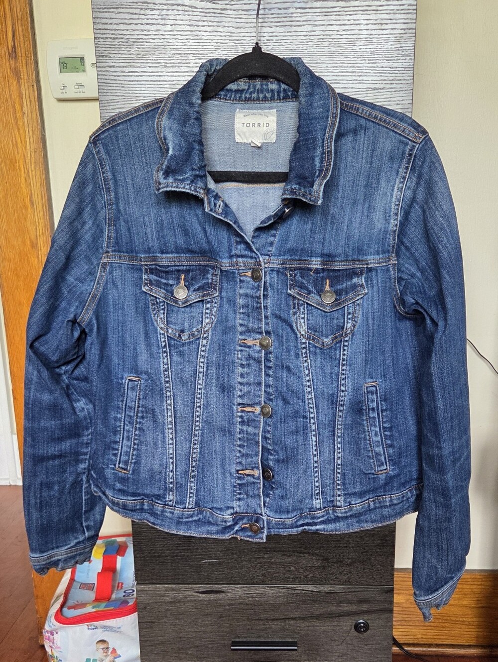 torrid Blue Denim Jean Jacket with Chest Pockets